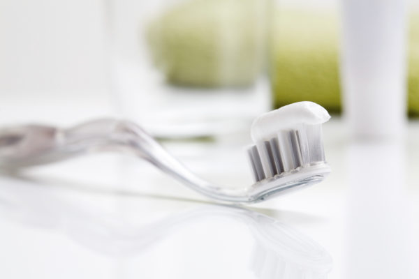 Dental care equipment on white